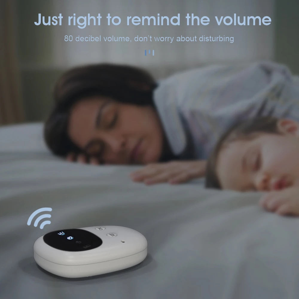 Wireless Bedwetting Alarm Pee Alarm with Receiver Transmitter for Kid Potty Training Elder Care 10-20M Vibration Sound Reminding