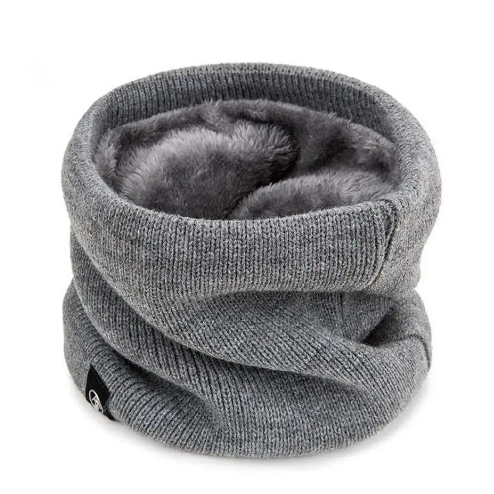 Fashion Women Knitted Scarf Solid Cashmer Like Winter Snood Scarves Lady Warm Wool Fur Thick Unisex Men Neck Scarfs Ring