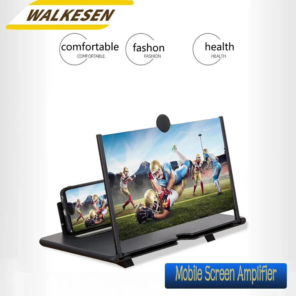 2025 Newest 12/10 inch HD Mobile Phone Screen Video Magnifier 3D Screen Amplifier For Phone Holder Enlarged Screen Phone Stand