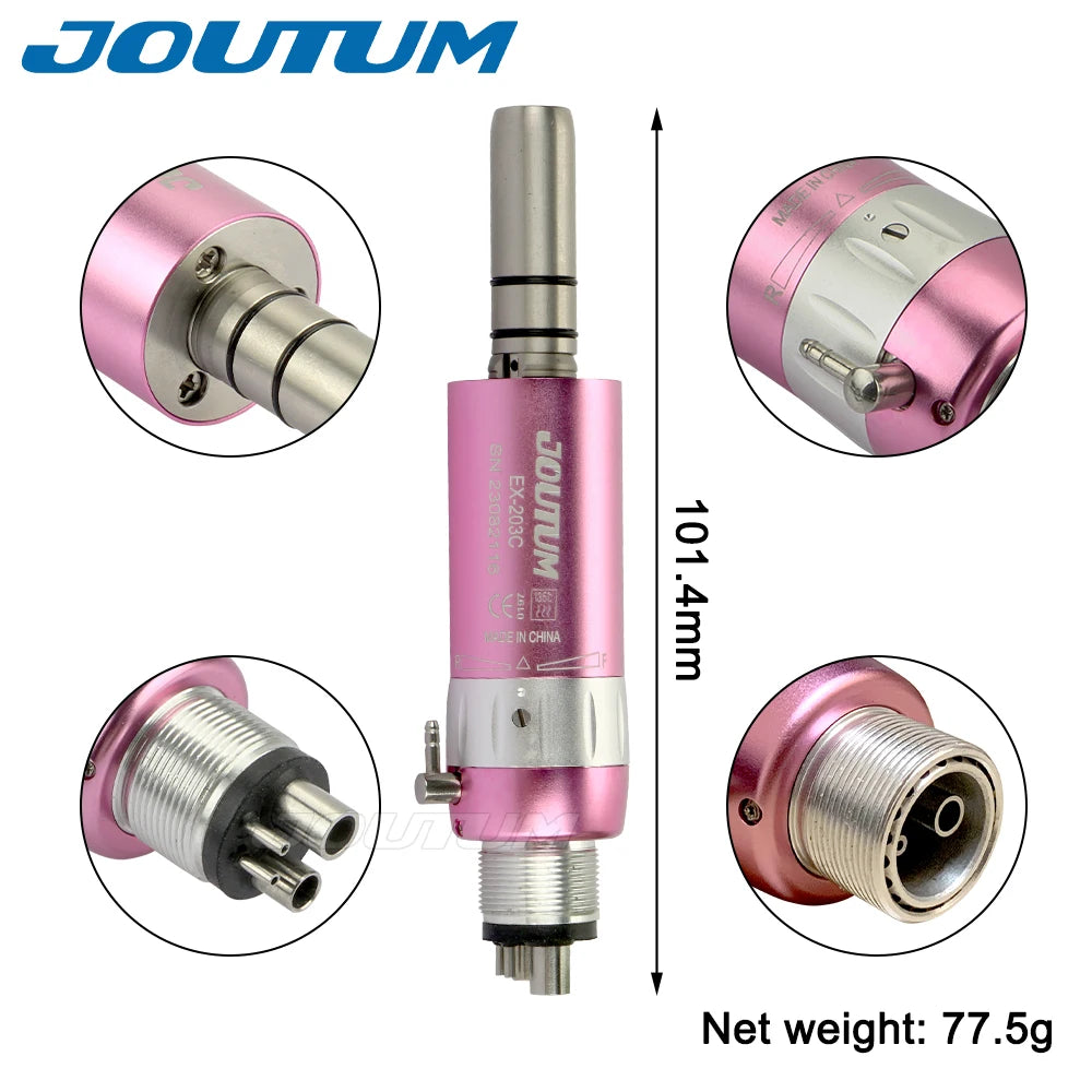 Dental High & Low Speed Handpiece Kit Straight Contra Angle Single Water Spary Air Turbine 4 Hole 2 Hole Pink Color Lab