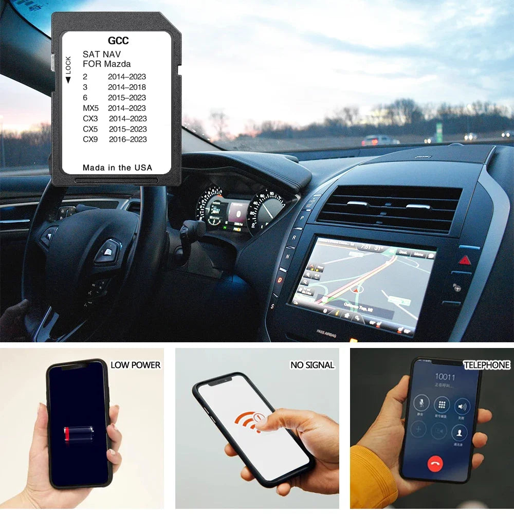 Compatible for Mazda CX9 from 2016 to 2023 GPS SD Card Map Navigation 8GB Cover GCC Middle East Oman Jordan