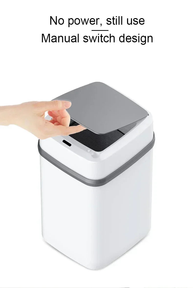 Hot Kitchen Trash Bin 13L Bathroom Touch Trash Can In The Toilet Smart Garbage Bucket Waste Bins Dustbin Smart Trash Can Kitchen