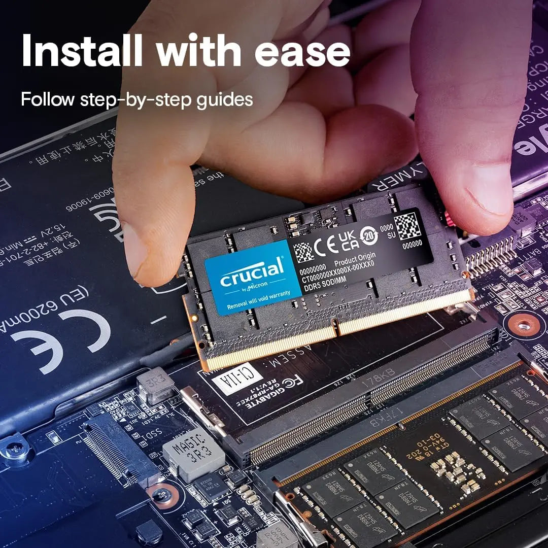 Crucial DDR4 8GB 16GB 3200MHz SODIMM RAM  CL22& DDR5 SODIMM 16GB 32GB 5600MHz CL46 Notebook Memory