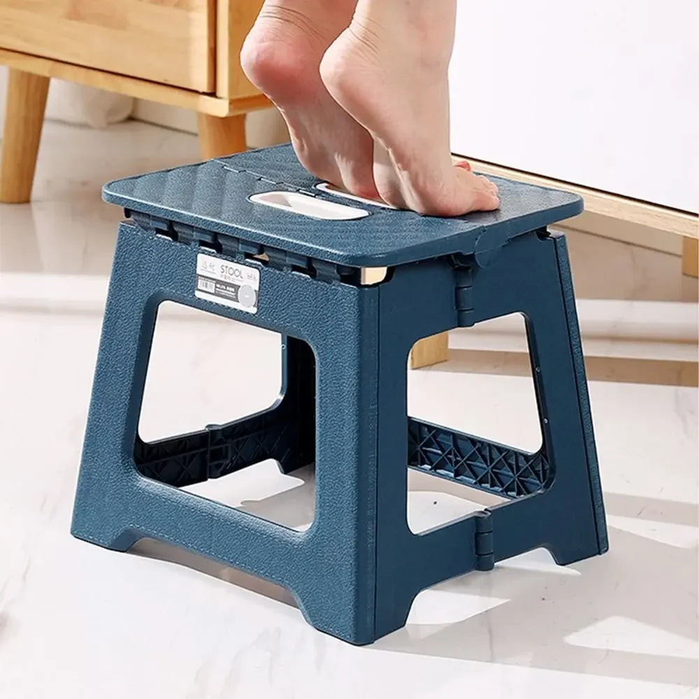Lightweight Folding Step Stool Multi Purpose Handheld Thickened Footstool Non-Slip Plastic Small Benches Kitchen
