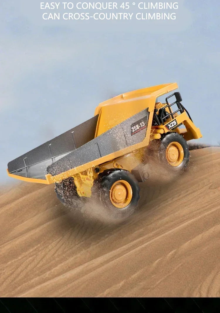 Intelligent remote control excavator dump truck 2.4Gremote control engineering truck crawler truck bulldozer children's gift toy