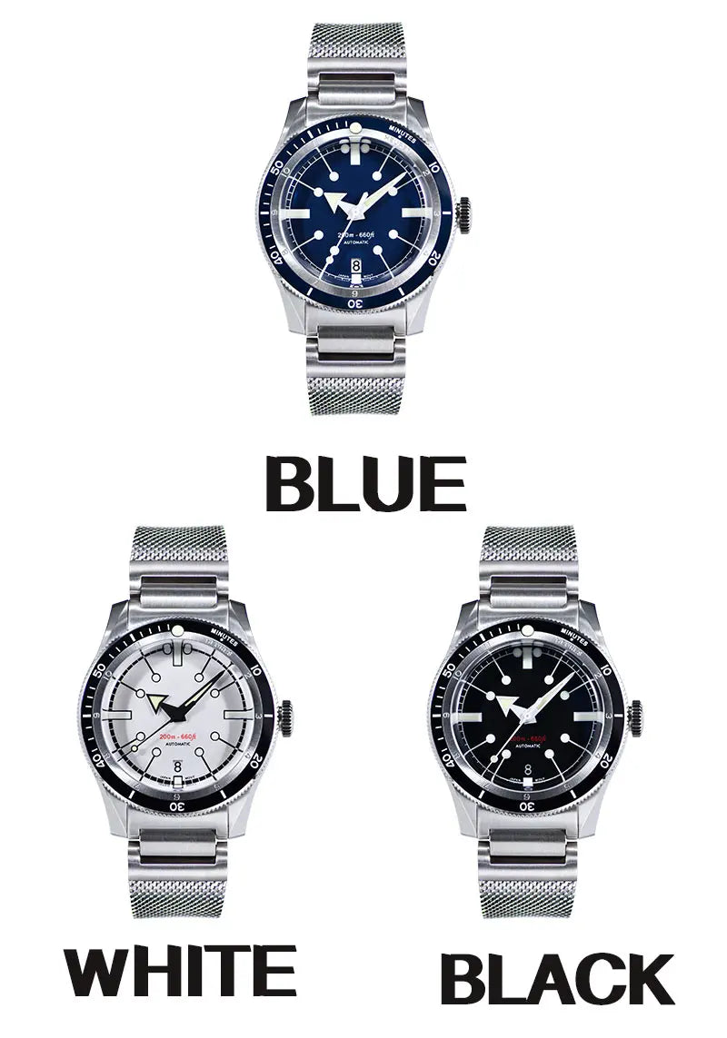 SEA KNIGHT Men Diving Watch 200M Waterproof C3 Luminous 316L Steel Mesh Belt Sapphire Crystal NH35A Automatic Mechanical Watch