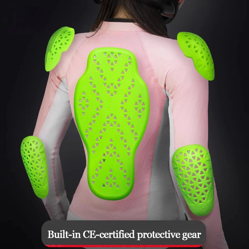 Motorcycle riding suits, all-season mesh breathable, spring and summer women's fitted, anti-drop, quick-drying clothes