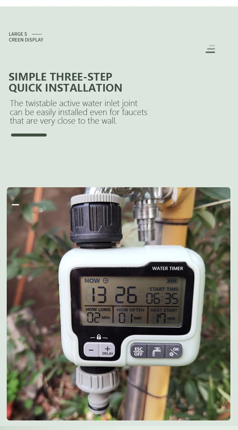 New Super Timing System 2-Outlet Water Timer Precisely Watering Up Outdoor Automatic Irrigation Fully Adjustable Program