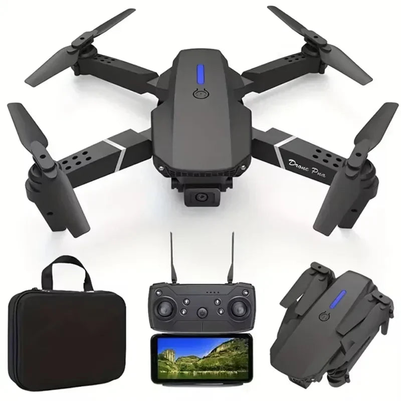 New E88Pro RC Drone 4K Professinal With 1080P Wide Angle Dual HD Camera Foldable RC Helicopter WIFI FPV Height Hold Apron Sell