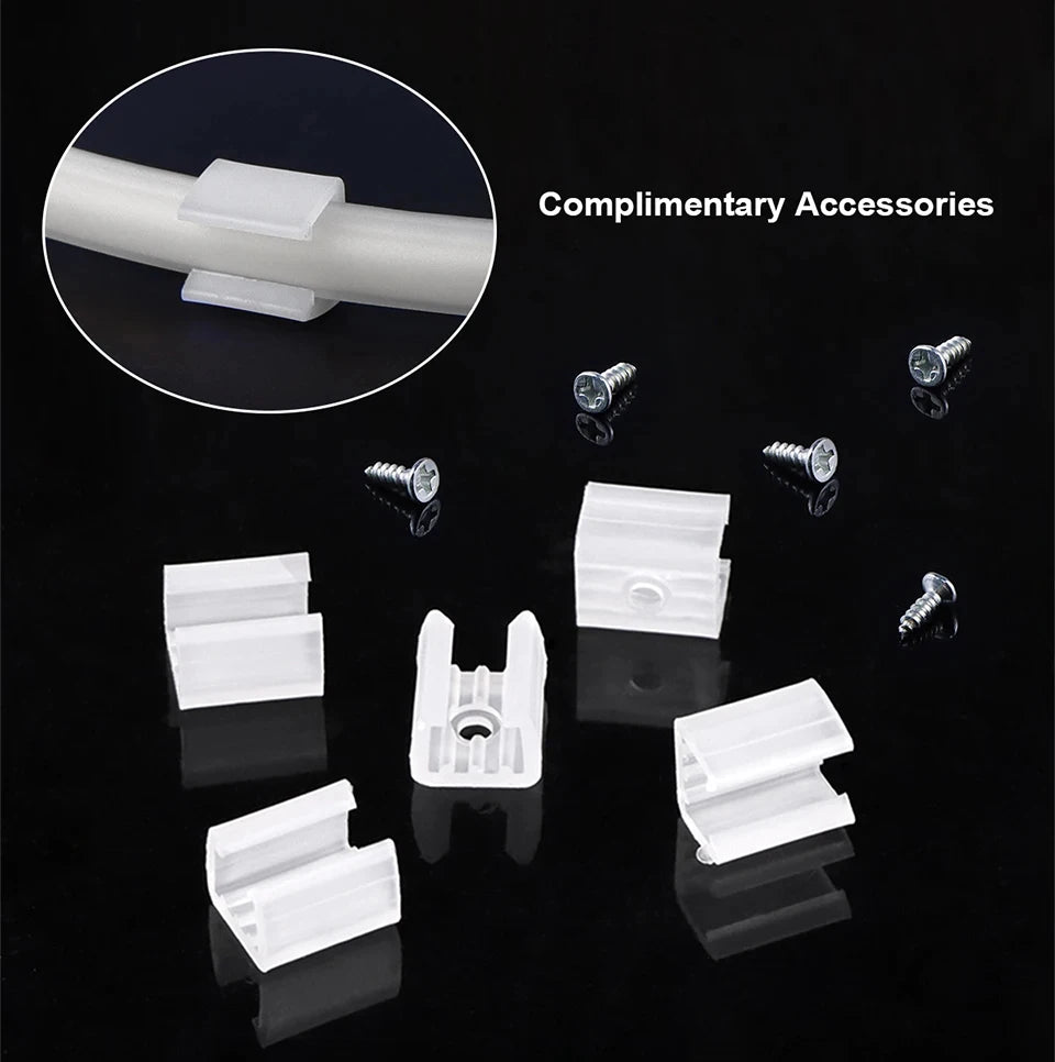 High Brightness LED Strip Light 220V Waterproof Cob LED Strip EU Power Plug Flexible Ribbon Tape for Home Room Outdoor Decor