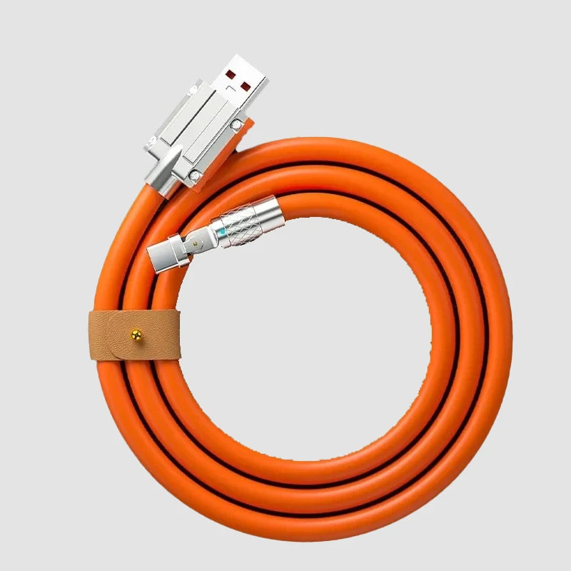 120W 7A fast charging USB Type-C cable with 180 degree rotating bend game cable suitable for Xiaomi phone charger USB C cable