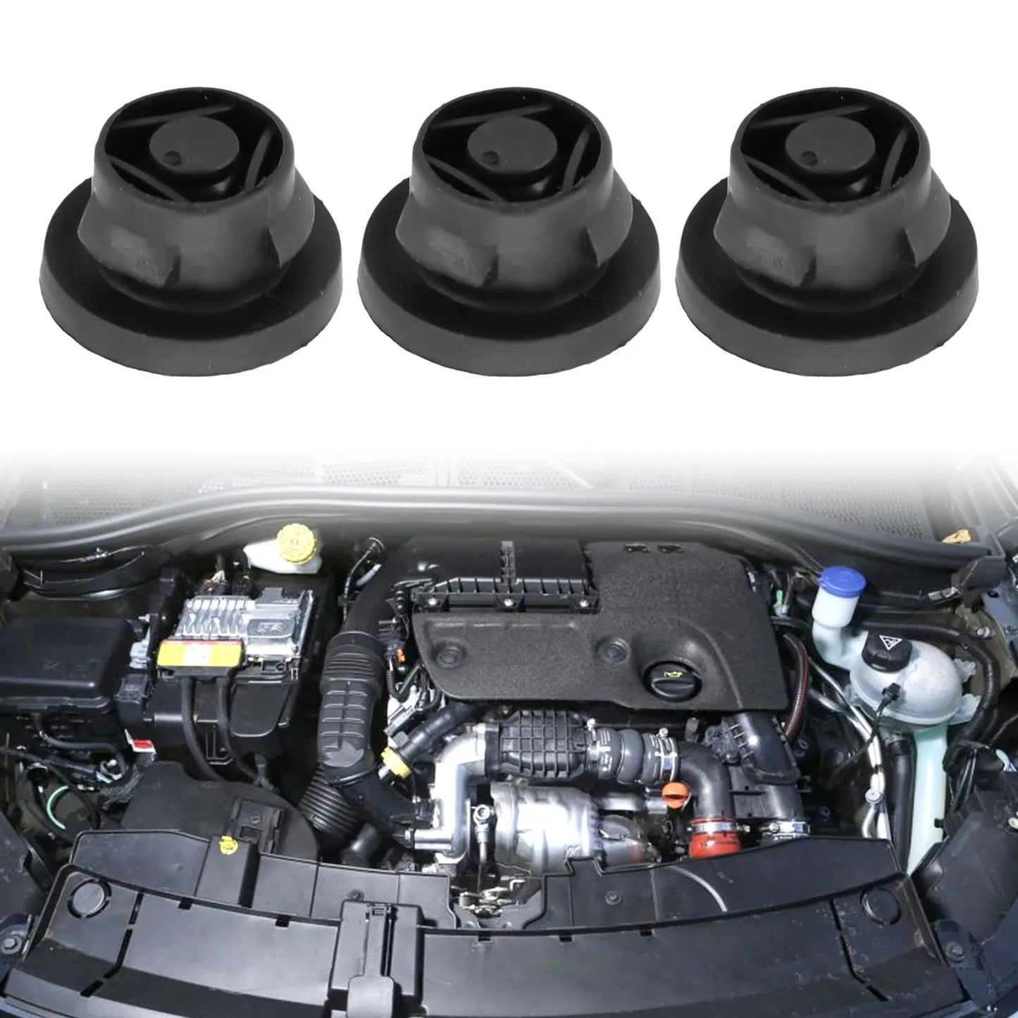3Pcs Car Air Filter Rubber Insert Grommet For 1.6 HDI Diesel 1422A3 1422.A3 Hood Rubber Gasket Parts Easy To Install