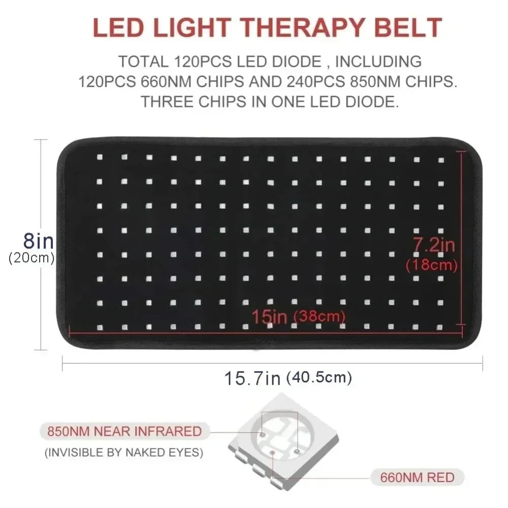 Wholesale LED Red Light Therapy Belt 660&850 nm Infrared Light Therapy Pad for Deep Therapy for Body Joint Muscle Pain Relief