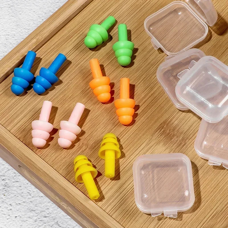 10pcs Soft Silicone Earplugs Waterproof Swimming Ear Plugs Reusable Noise Reduction Sleeping Ear Plugs Hearing Protector