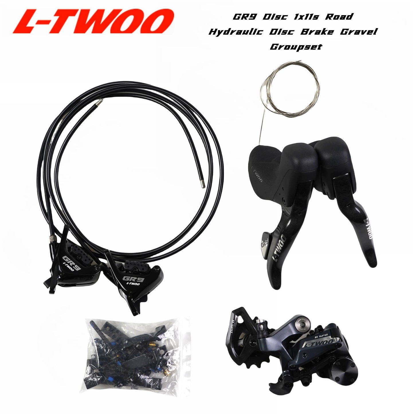 LTWOO GRT / GR9/GR7 Disc 1x12s / 1x11s /1x10s Road Hydraulic Disc Brake Gravel Groupset, 5 kit
