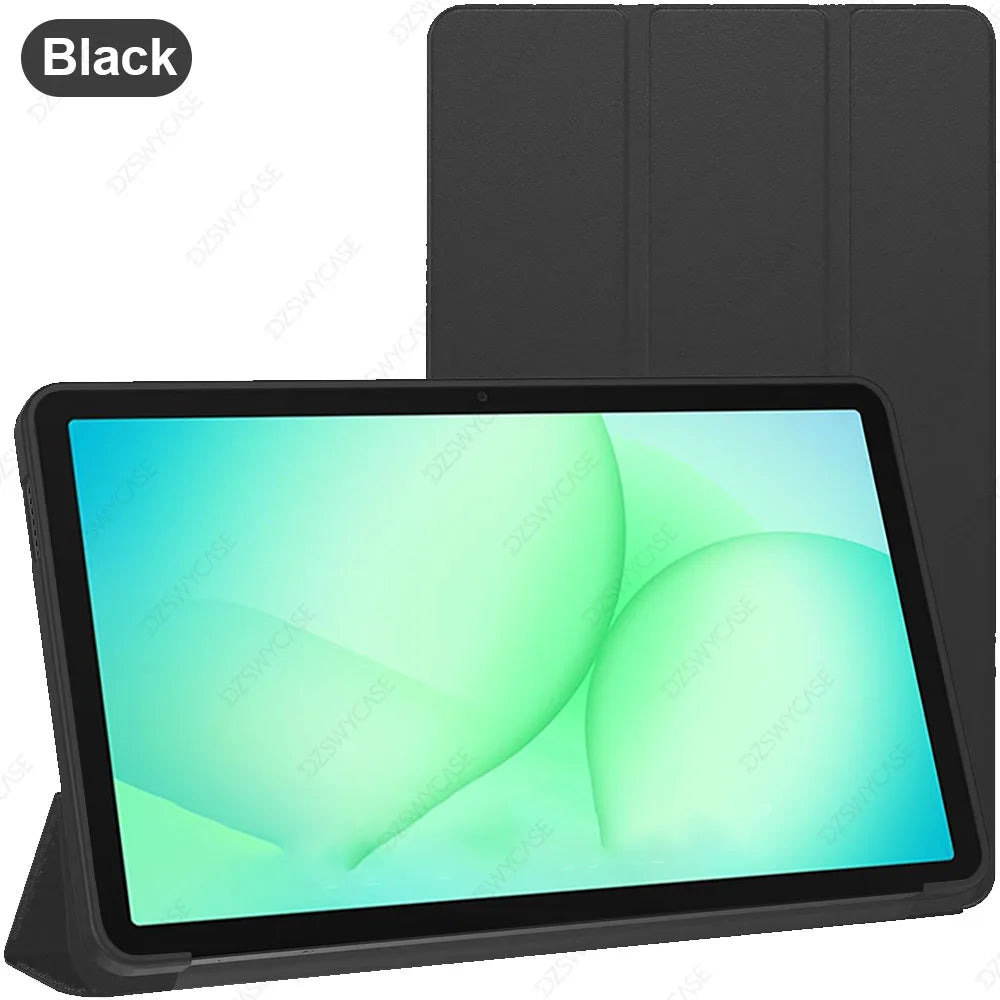 Silicone Case for Samsung Galaxy Tab A9/A11 8.7 inch SM-X110 X130, Trifold Stand Slim Flip Cover, Support Auto Sleep/Wake