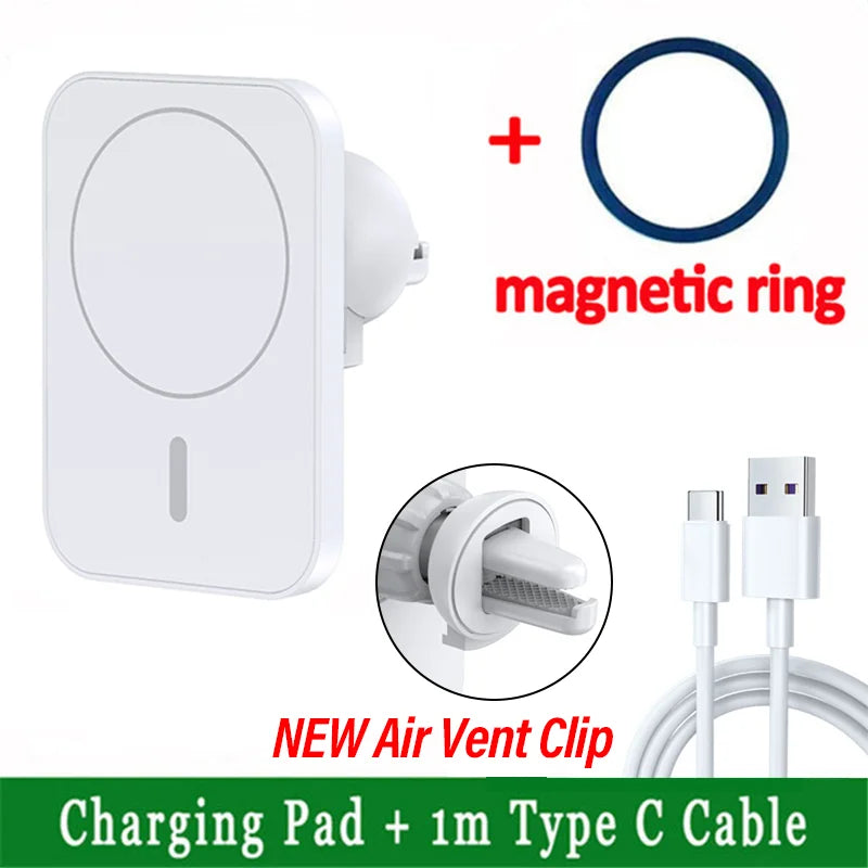 Magnetic Wireless Charger Car Air Vent Stand Phone Holder 15W Magnet Car Fast Charging Station For iPhone 12 13 14 Pro Max Mini