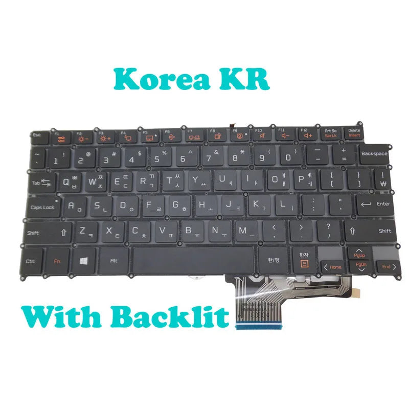 Black/White English US Korean KR Keyboard For LG 13Z970 13ZD970 13Z975 14Z970 14ZD970 English US Korean KR New