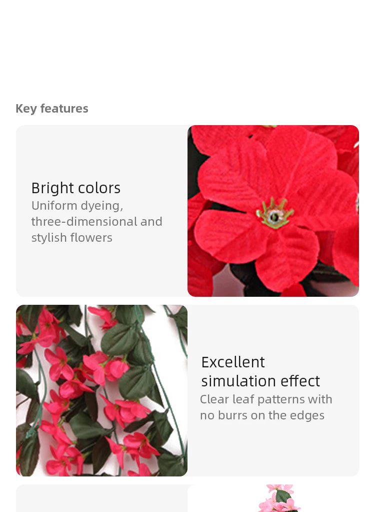 75CM Violet Artificial Flower Party Decoration Simulation Valentine S Day Wedding Wall Hanging Basket Flower Orchid Fake Flower