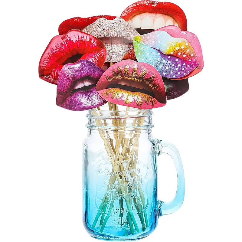 20pcs/set Adult Funny Lip Mouth DIY Photobooth Props Wedding Decoration DIY Photo Booth Birthday Party Wedding Decorations