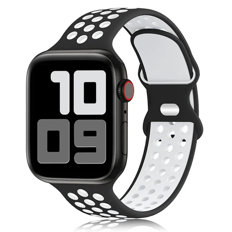 Strap For Apple Watch Band 49mm 44mm 45mm 42mm 41mm 38mm 40mm correa Silicone sports bracelet iwatch 8 SE 7 6 5 Ultra 49mm