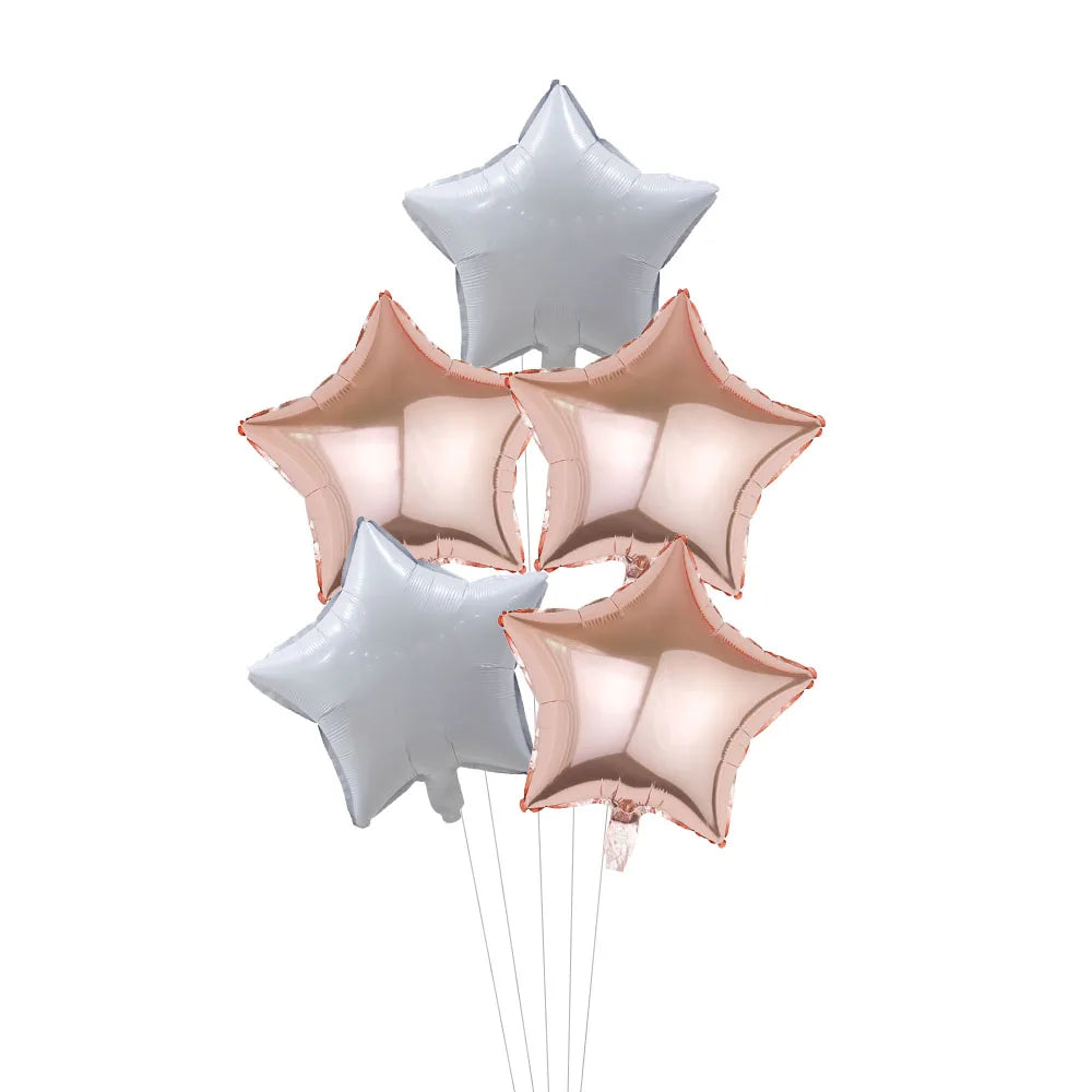 5Pcs 18inch Gold Silver Foil Star Balloon Wedding Balloons Decoration Baby Shower Children's Kids Birthday Party Balloons Globos