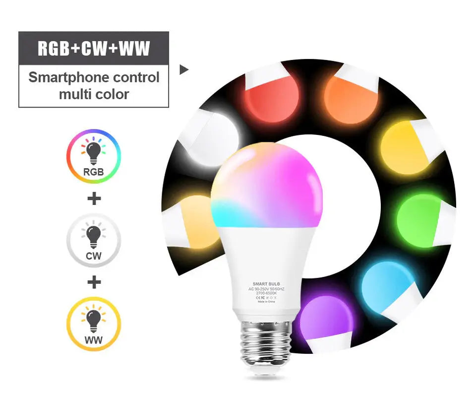 Wifi/Zigbee Smart LED Bulb E27 Ewelink Alexa Lamp RGB Light Bulbs APP/Voice Control Dimmable AC 100-240V For Google Home Alice