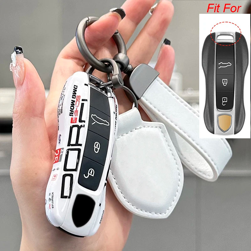 For Porsche Cayenne 718 MACAN Panamera 911 Macan Boxster Cayman Remote Multiple Painting Car Key Case Replace Cover Accessories