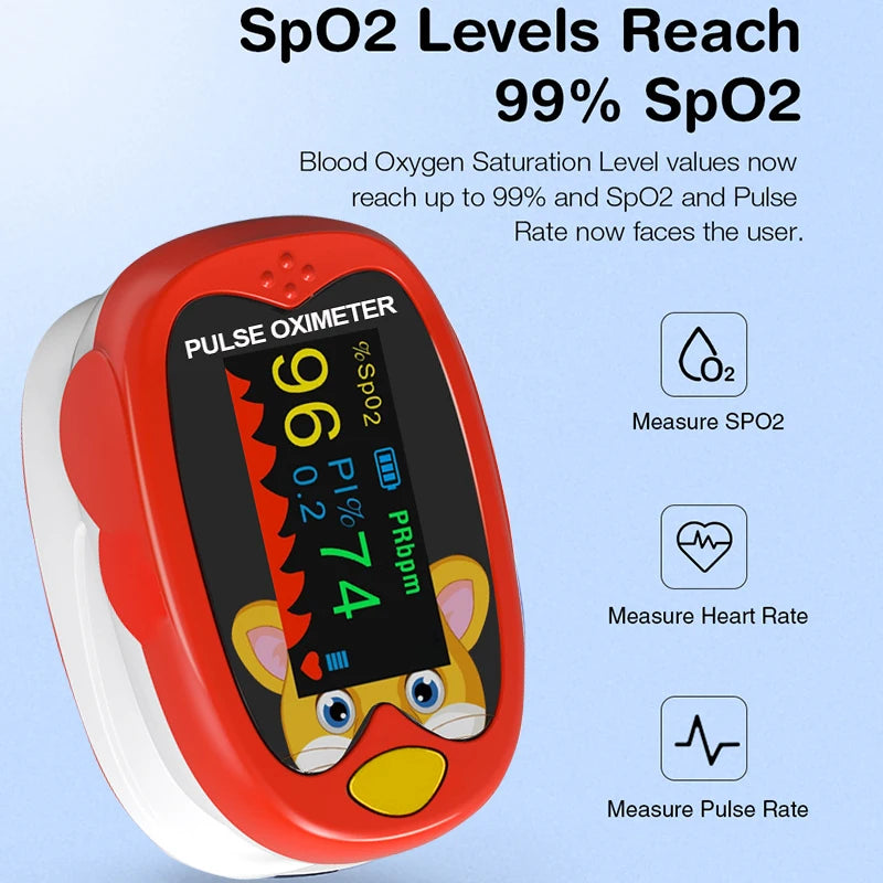 MINK USB Pediatric Oximeter Finger Blood Oxygen Monitor for Children Pulse Oximeter OLED Digital Oximetro Home Medical