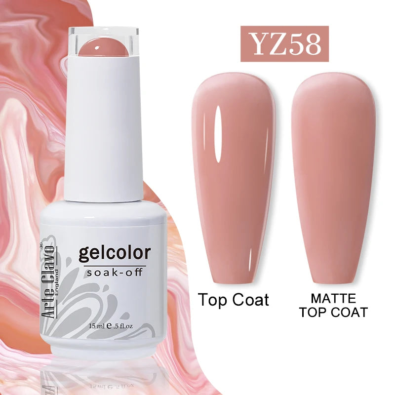 Arte Clavo 15ml Gel Polish Hybrid Varnishes 179 Colors Nails Art For Manicure Soak Off UV Need Top Base Primer Gel Nail Polish