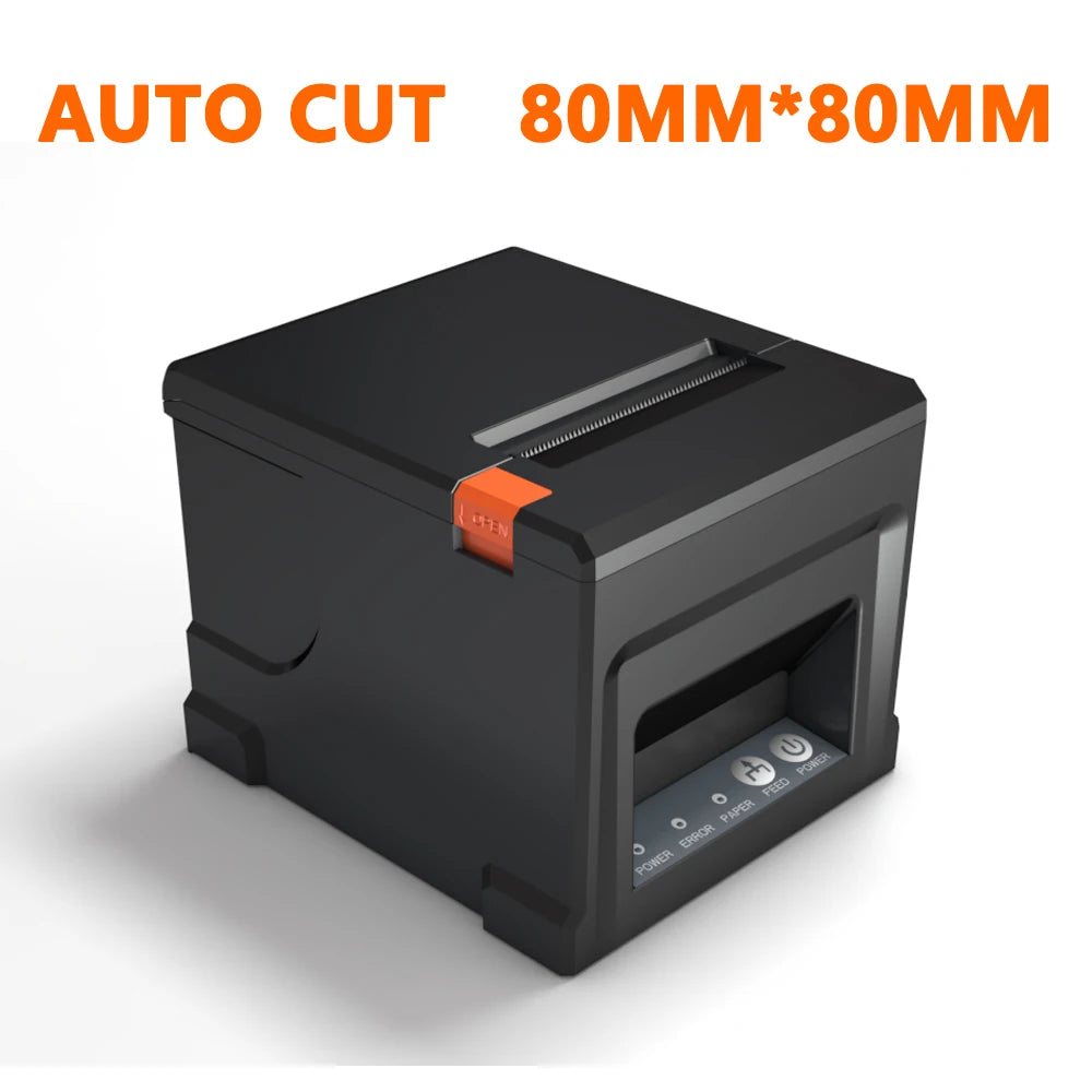 80mm Thermal Receipt Auto Cut Desk Printer Automatic Cutter Restaurant Kitchen POS USB Serial LAN Wifi Bluetooth