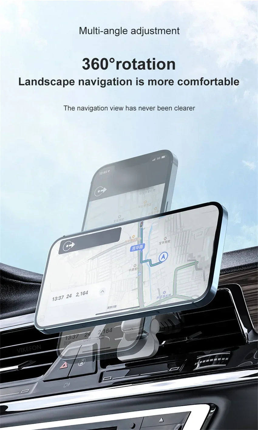 Magnetic Wireless Charger Car Air Vent Stand Phone Holder 15W Magnet Car Fast Charging Station For iPhone 12 13 14 Pro Max Mini