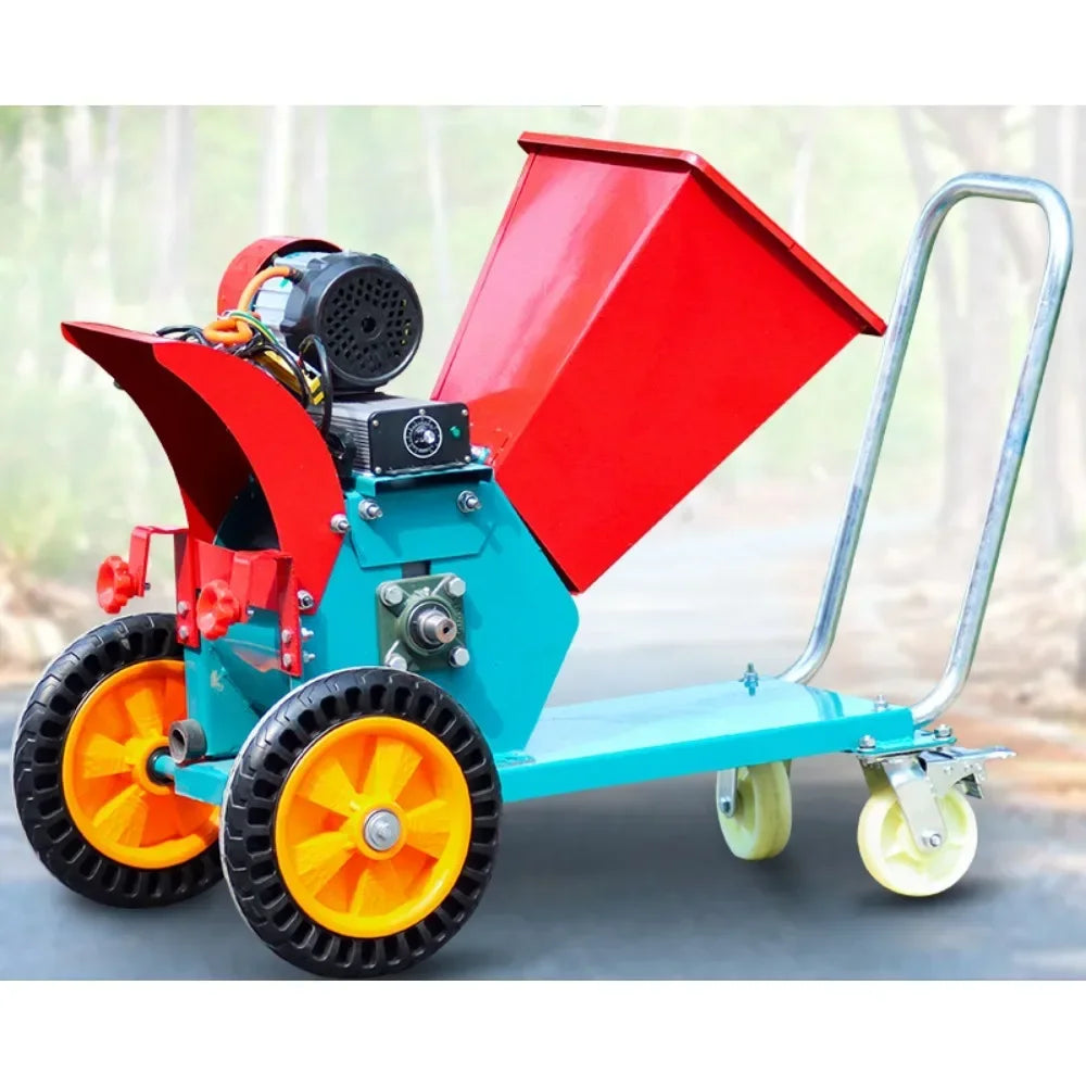 Agricultural crushing and shredding machine portable garden wood chipper