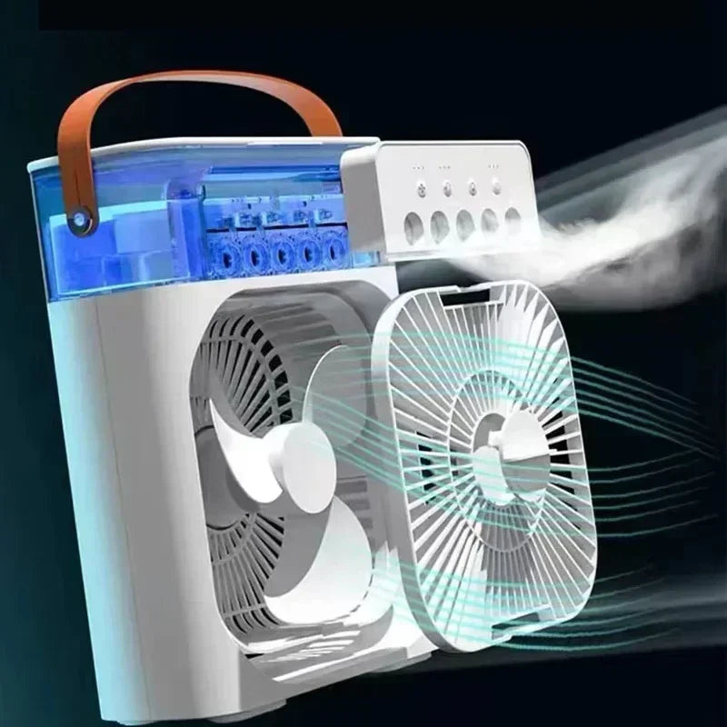 Portable Air Conditioner Fan Mini Evaporative Air Cooler with 7 Colors LED Light 1/2/3 H Timer 3 Wind Speeds and 3 Spray Modes