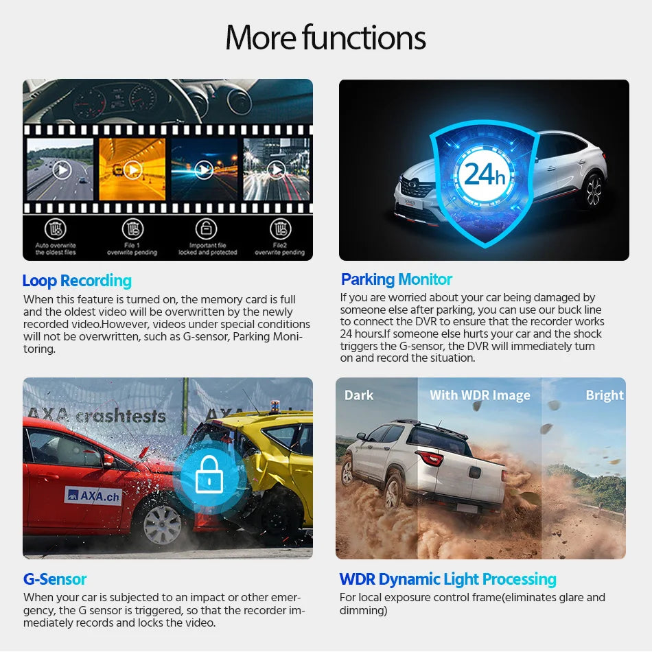 ACCEO 4K WIFI Dashcam 12Inch Car DVR RearView Mirror Recorder Dash Cam Support 1080P Sony Black Box Rear View Camera Acesssories