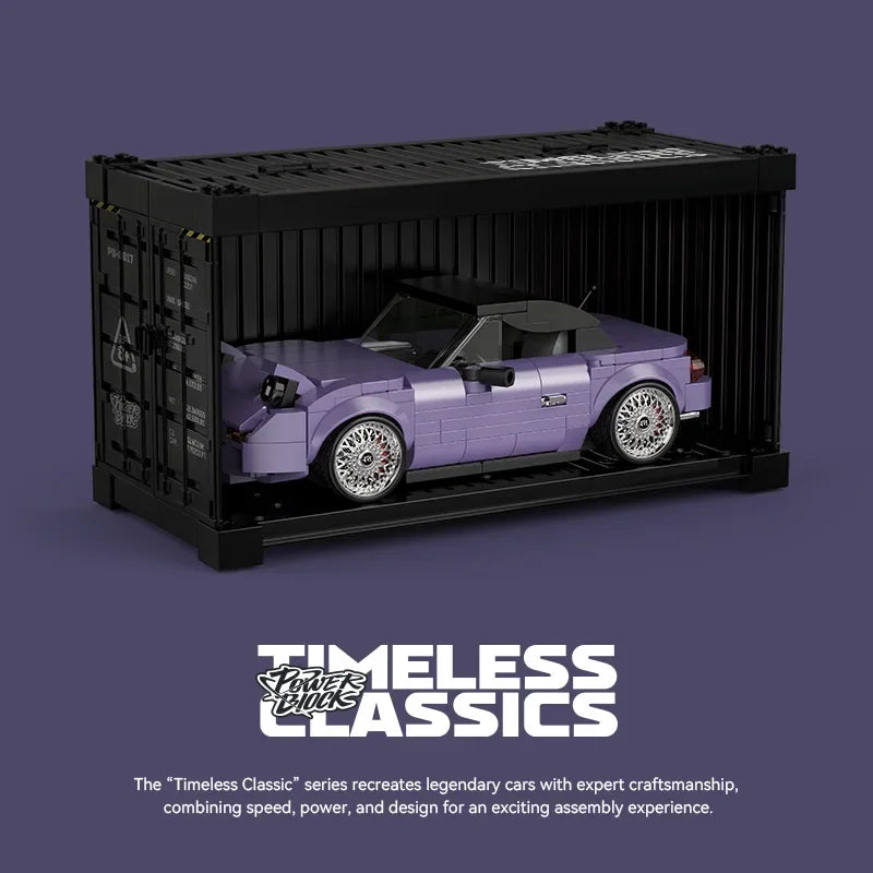 Container Sports Car Back To The Future Series 2 Change Puzzle Building Block Toy Tabletop Decoration Gift With Box