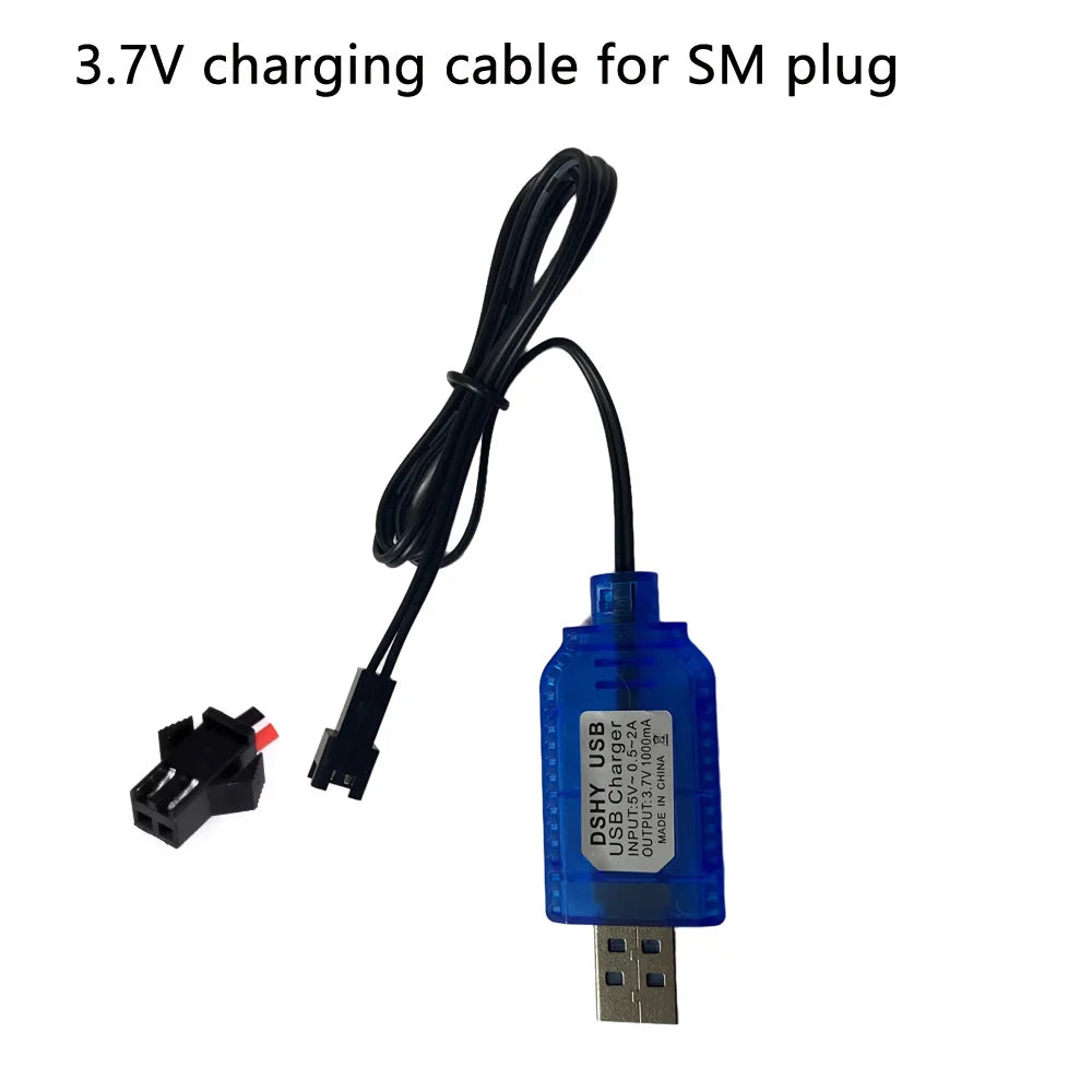 USB charging cable XH 2.54 plug/PH2.0 plug charger USB charger with indicator light with protection for 3.7V battery charger