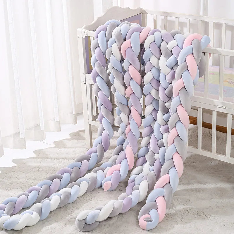 Baby Cot Bumper Baby Cot Braided Bed Bumper for Baby Safety Braid Bed Accessories Bed Circumference for Newborns Braid Rails