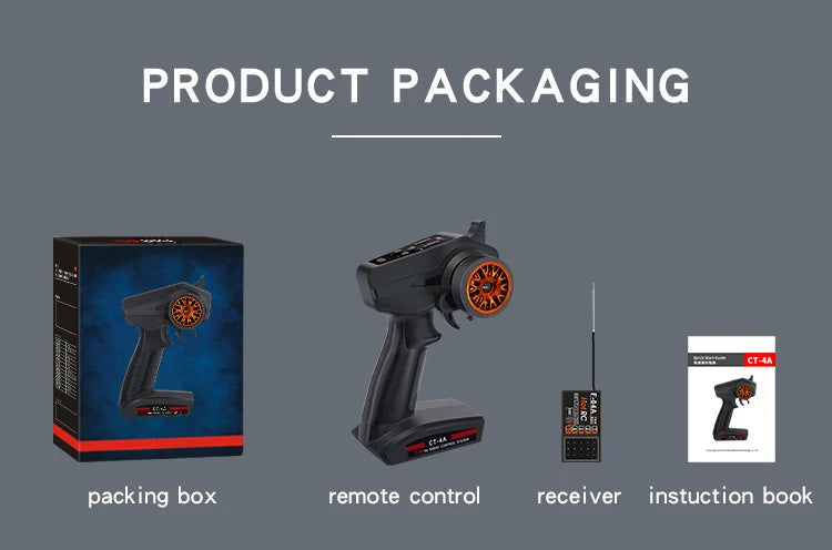 Hotrc CT-6A CT-4A 6CH 4CH 2.4GHz Radio System Transmitter Remote Controller with F-06A F-04A 6Ch Receiver for RC Car Boat Tank