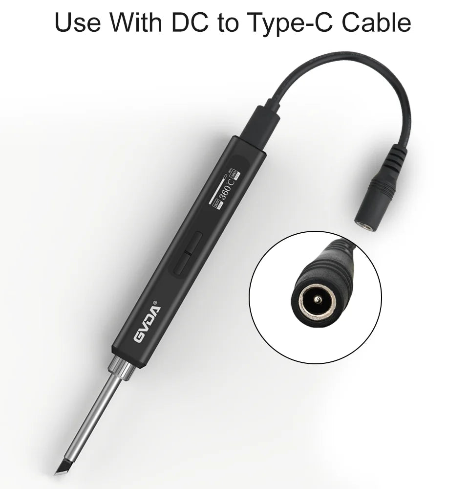 GVDA Smart Electric Soldering Iron 65W Adjustable Constant Temperature Fast Heat Portable Soldering Iron Station Kits with Tips