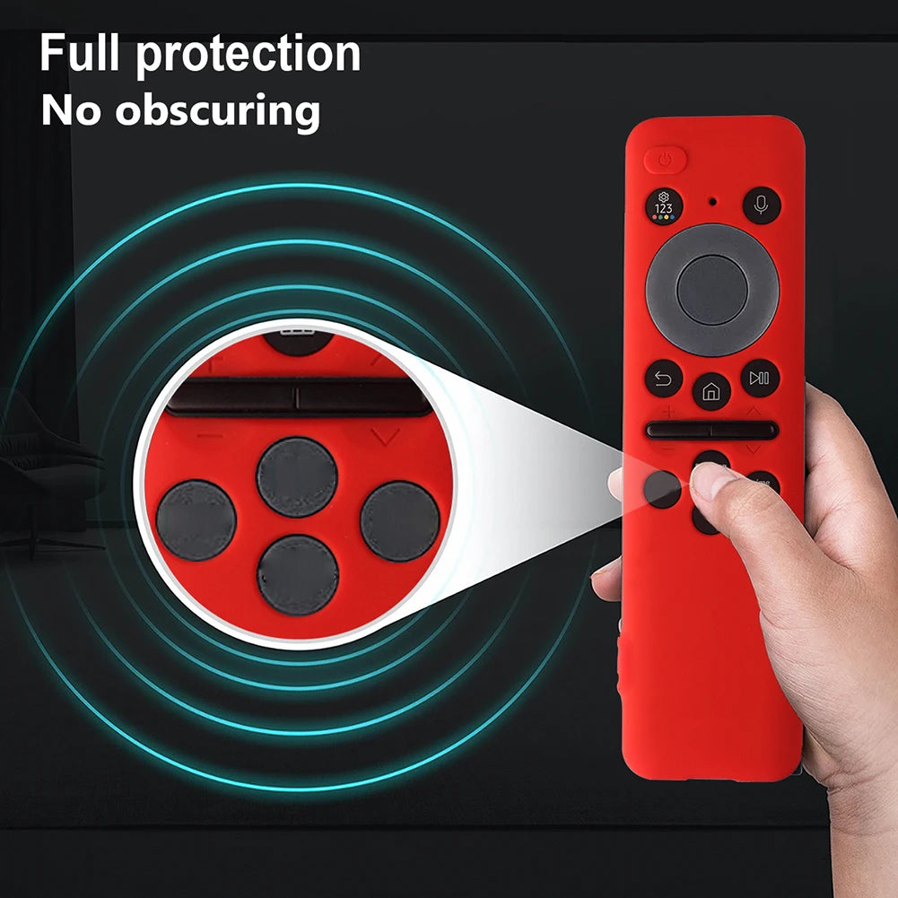 Protective Cover BN59-01432A 01432B Remote Control Covers Silicone with Lanyard Shockproof for Samsung 8K Neo QLED HDR Smart TV