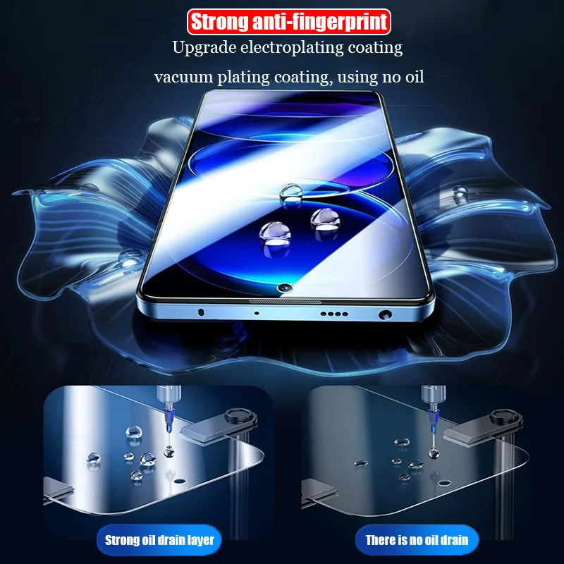 5Pcs Tempered Glass For Xiaomi Redmi Note 13 12 Pro 13R 13C 12C Screen Protector For Redmi Note 13 12 Pro Cover Protective Glass
