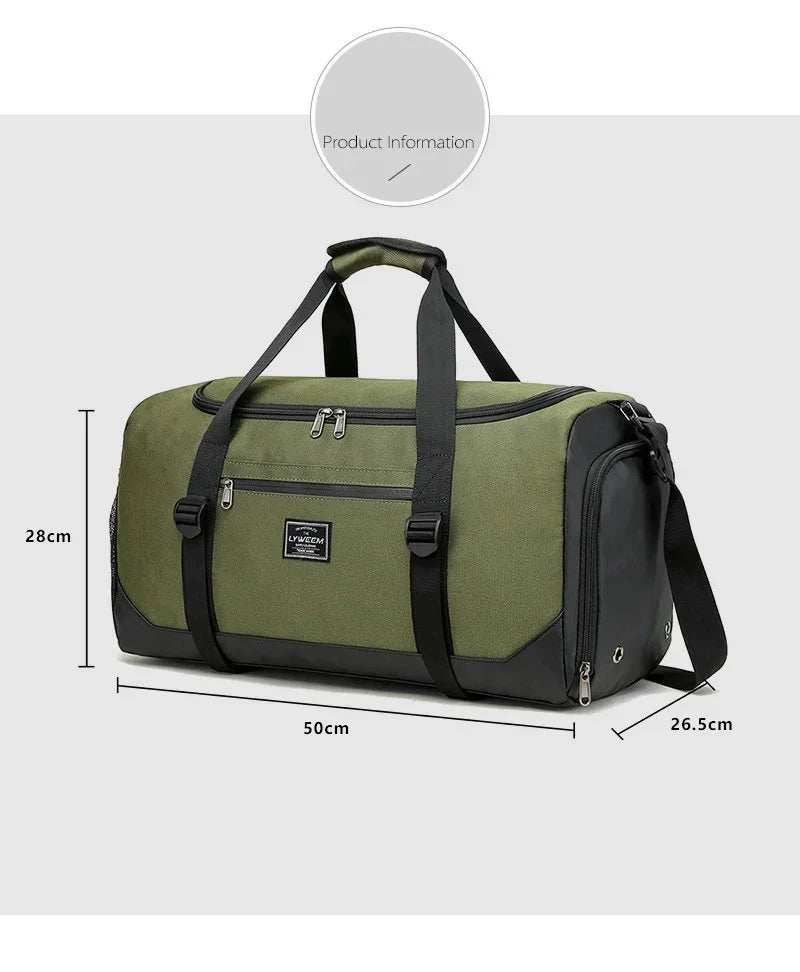 40L Sport Fitness Bag Dry Wet Separation Gym Bags for Men Women Outdoor Hiking Camping Travelling Yoga Fitness Bags