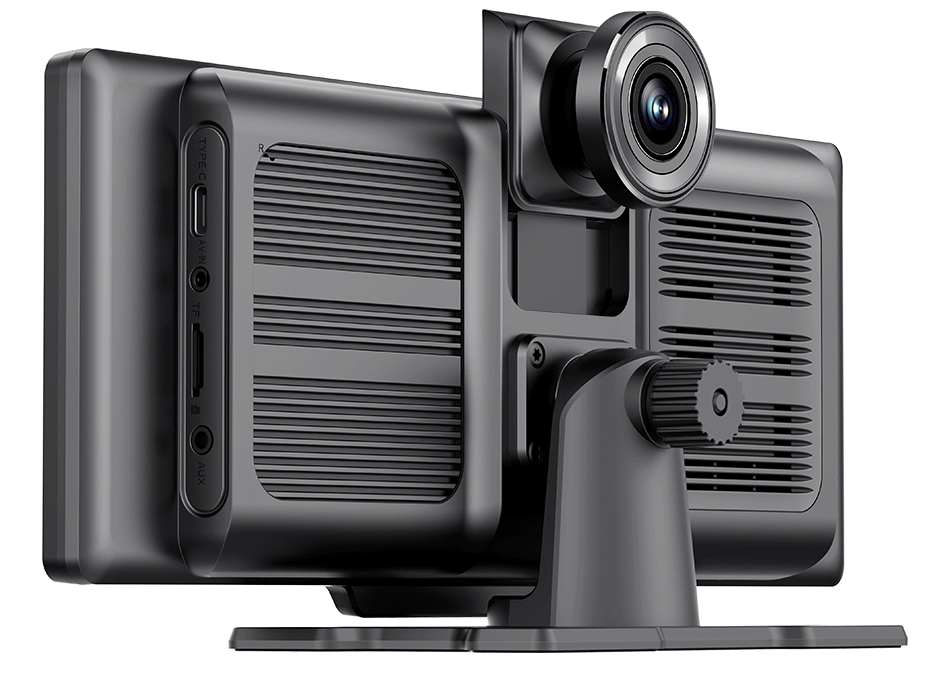 Jansite 10.26" 4K DVR Wireless CarPlay & Android Auto Dash Cam GPS Navigation 24h Park Monitor Night Vision Rear View Mirror