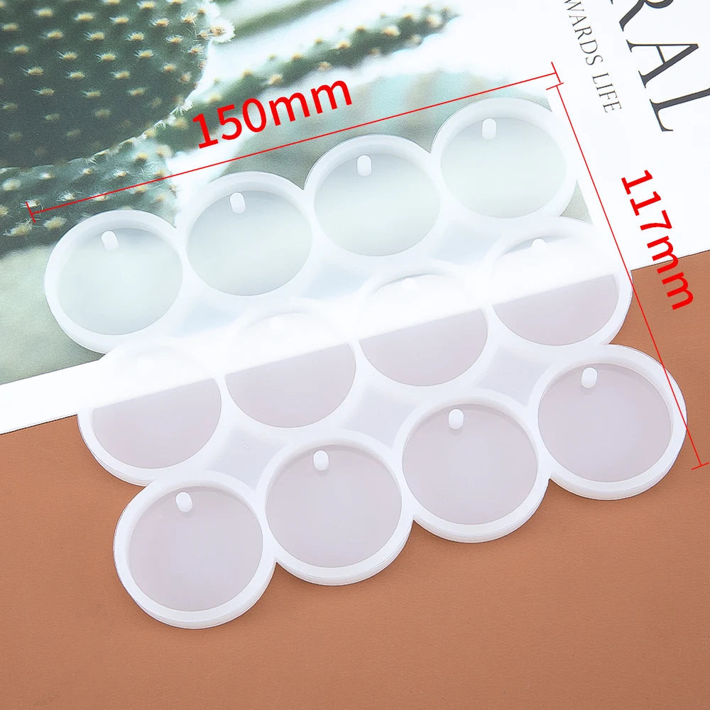 1PC Reusable Silicone Mold Butterfly Silicone Mold for Jewelry Making Pendant Earrings Keychain Round Oval Epoxy Resin DIY Tools
