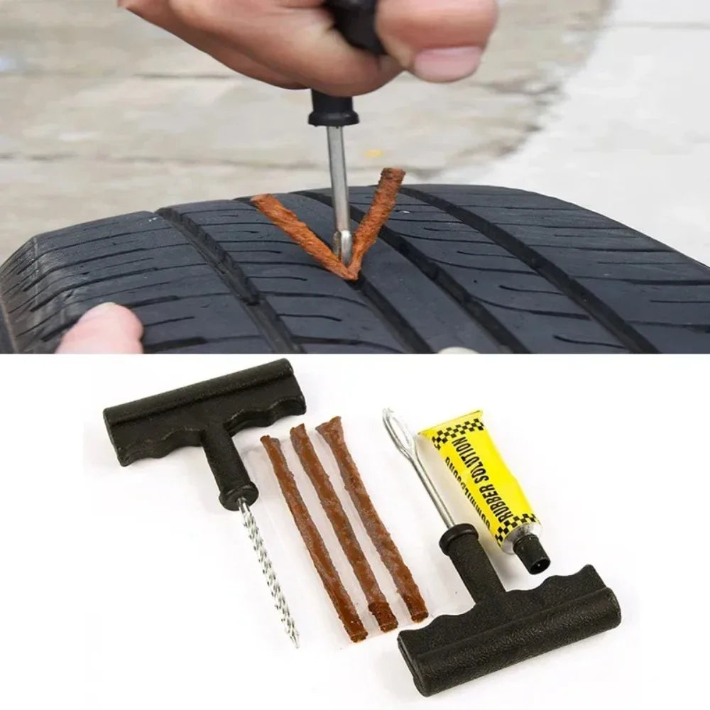 Tire Repair Tool Kit Universal Patch Strip Adhesive Suitable For Car Bicycle Truck And Motorcycle Tires Motorcycle Repair Tools