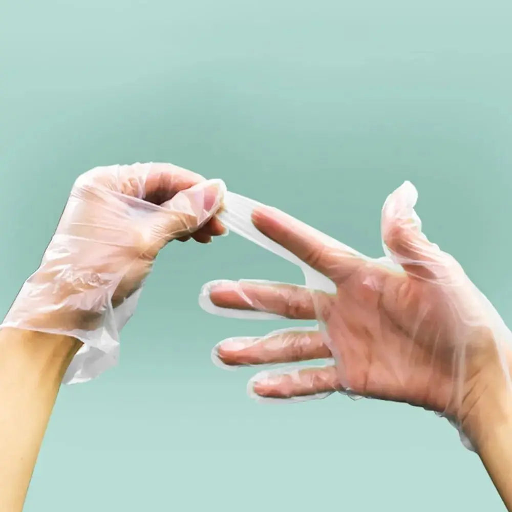 Food Grade Disposable Gloves Portable Non-Slip Acid Work Safety Cleaning Gloves Transparent TPE Latex Free Gloves Wholesale