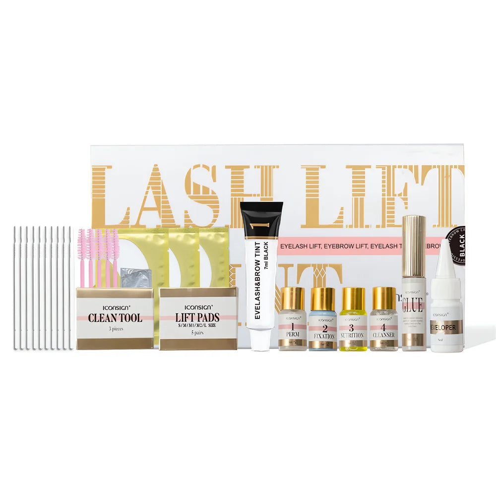 ICONSIGN Lash Lift Kit,Eyelash Perm Kit,Lash Lift and Tint Kit Professional Eyebrows Dye Lash Extension Set Semi-Permanent