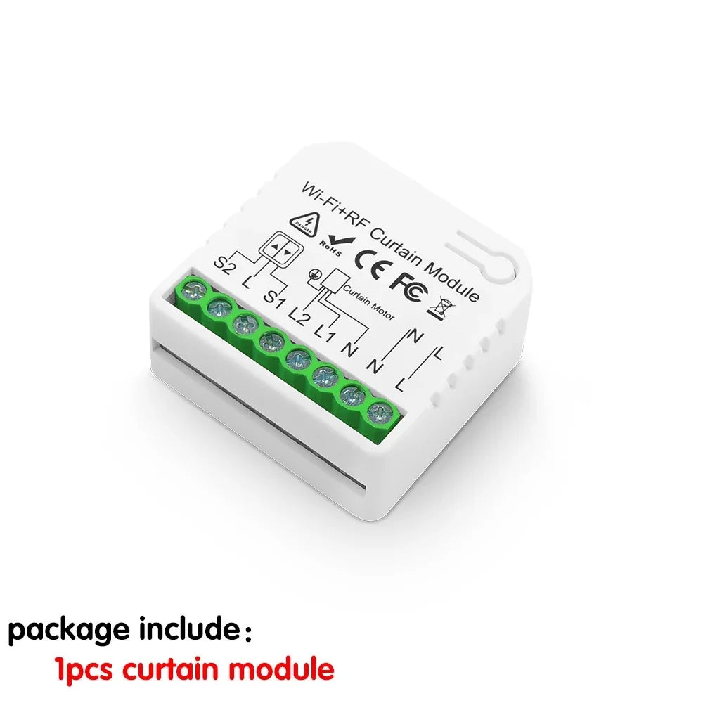Wifi Rf Curtain Switch Tuya Smart Life Roller Shutter Module 433mhz 5-IN-1 Remote Control,for Garage Door Window Blinds Alexa