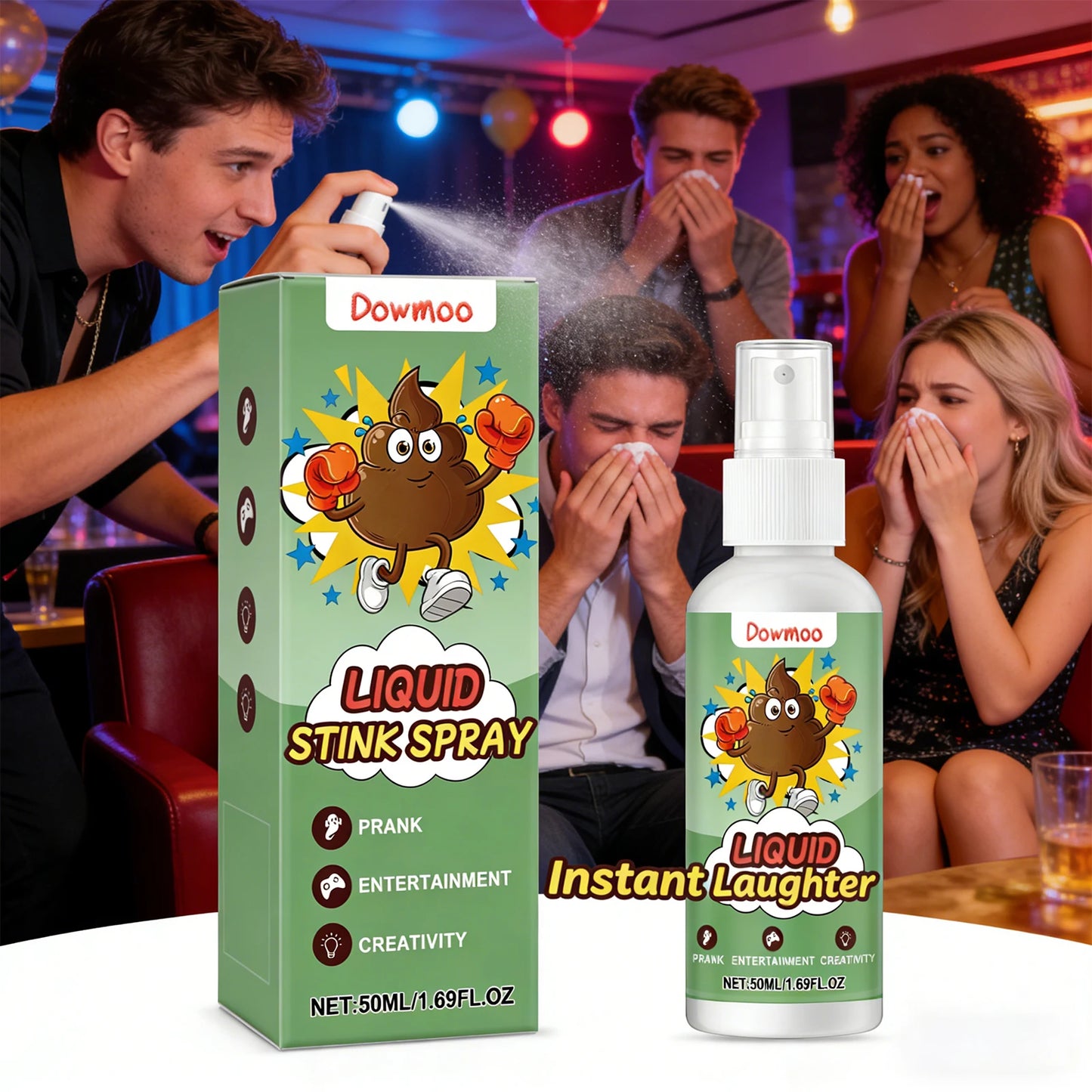 Liquid Fart Spray Non Toxic Realistic Fart Odor Prank Toy Halloween Props Ass-Smelly Funny Props Stinky Gas Spray Party Supplies
